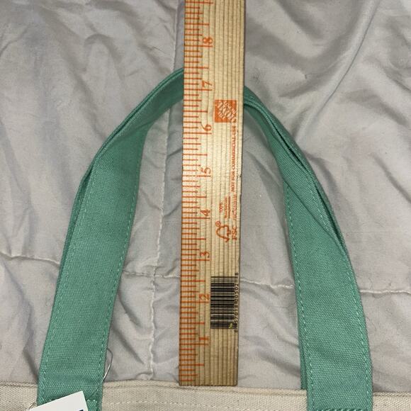 Trader Joe’s Mini Pastel Mint Canvas Tote Bag Limited Easter Edition - Picture 3 of 5